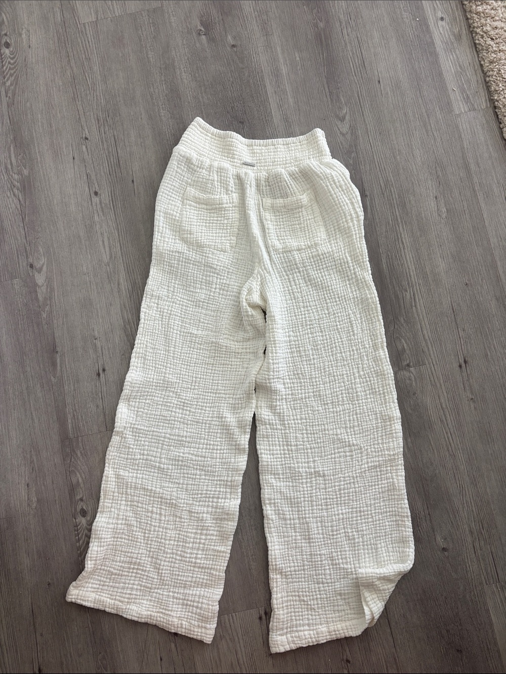 Billabong White Gauze Wide-Leg Pants